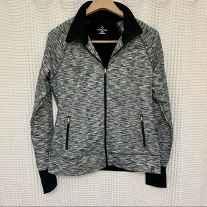 MOVING COMFORT GREY&BLACK ATHLETIC JACKET SZ MED!!